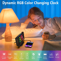 Shop 180° Rotatable Projection Alarm Clock in UAE – Home Accessories