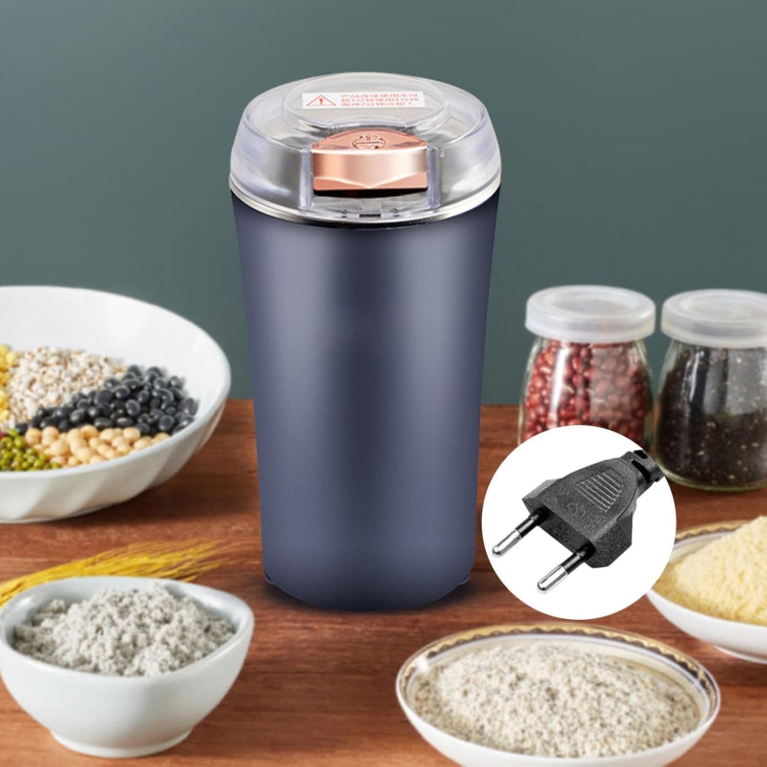 Small Stainless Steel Coffee Grinder - Powerful Electric Spice & Coffee Bean Grinder for Home in UAE
