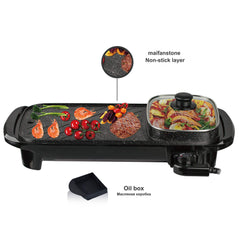 Smokeless Indoor Electric BBQ Grill with Hot Pot