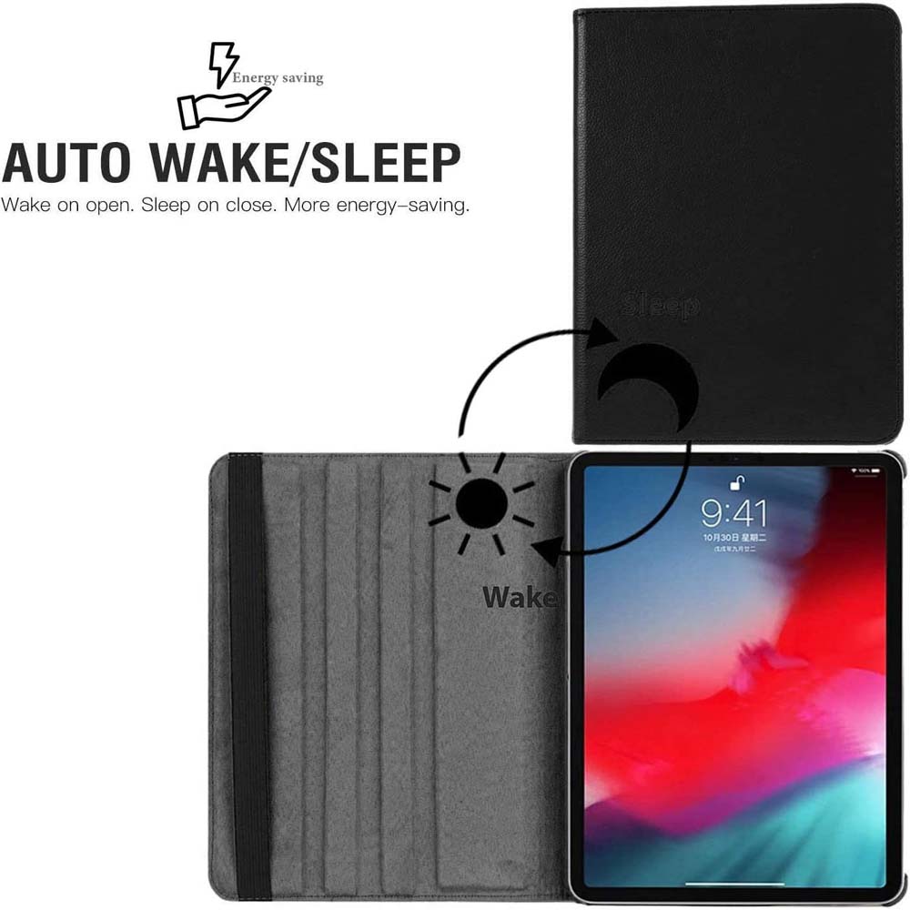 Stylish Leather Case for iPad Pro 13" M4 (2024) with 360° Rotation and Stand