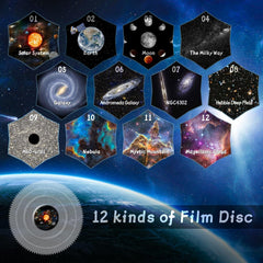 Galaxy Projector – 360° Rotation Star Projector with 13 Replaceable Galaxy Discs, Adjustable Brightness, Ideal for Kids & Adults, UAE Dubai Nawazia