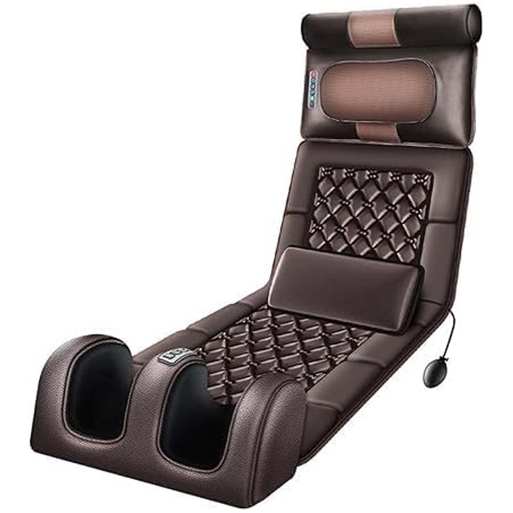 Full Body Massage Mat with Heat – 10 Vibrating Motors for Neck, Back, Waist, and Spine Relief | Vibration, Kneading, and Heat Therapy Nawazia