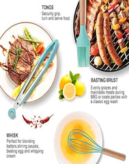 Utensils, Knives, Scissors & Cutting Board with Block