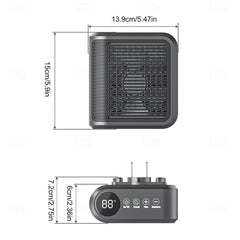 Energy-Efficient Wall-Mounted Mini Heater with Intelligent Temperature Control, Timing Function, Remote Control & Safety Features Nawazia