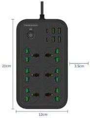 Protector Power Strip – 3000W with 6 Outlets, 4 USB PD Ports, Surge Protection, and Extension Cord for Home and Office Devices Nawazia