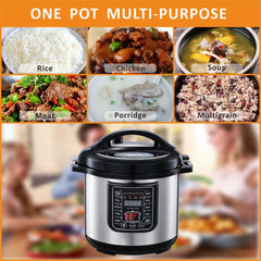 6L Smart Digital Pressure Cooker - Non-Stick, Multi-Function Electric Rice Cooker with Microwave & Stainless Steel Design Nawazia