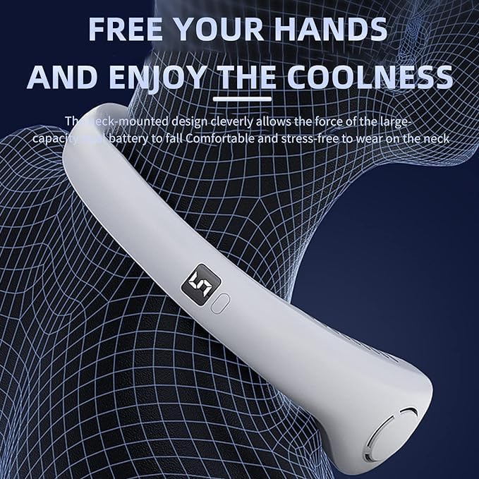 Foldable Neck Fan | Portable Personal Cooling System with 22 Air Outlets | Stay Cool Anytime, Anywhere Nawazia