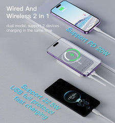 YP45 10000mAh MagSafe Wireless Fast Charging Power Bank – Magnetic Portable Charger Nawazia