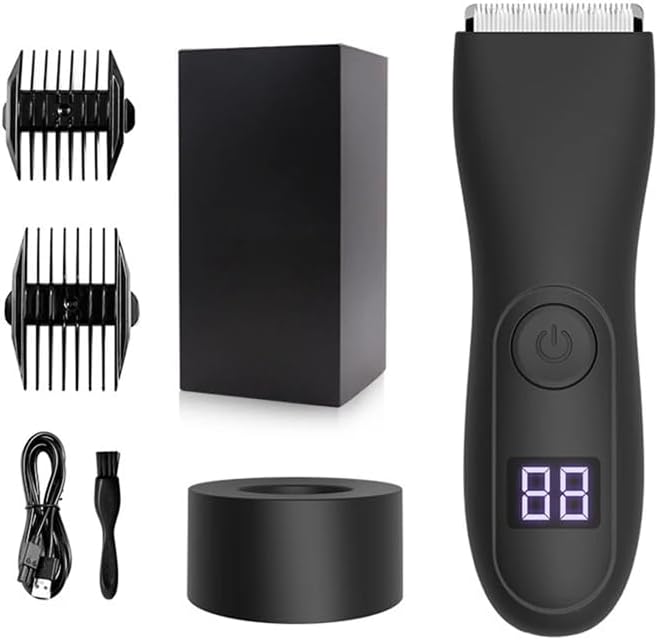 Electric Hair Trimmer & Shaver for Men | Body Groomer for Groin, Ball & Pubic Hair | Replaceable Ceramic Blade Nawazia