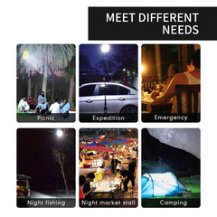 DC 12V Dual-Color LED Camping Light | Telescopic Rod Outdoor Light for BBQ, Night Parties & Camping Nawazia