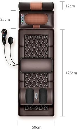 Full Body Massage Mat with Heat – 10 Vibrating Motors for Neck, Back, Waist, and Spine Relief | Vibration, Kneading, and Heat Therapy Nawazia