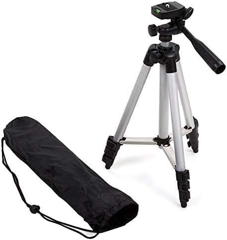 ETH-337: Black and Silver 50-Inch Camera Tripod Stand for Canon EOS Series (1100D, 500D, 550D, 600D) Nawazia