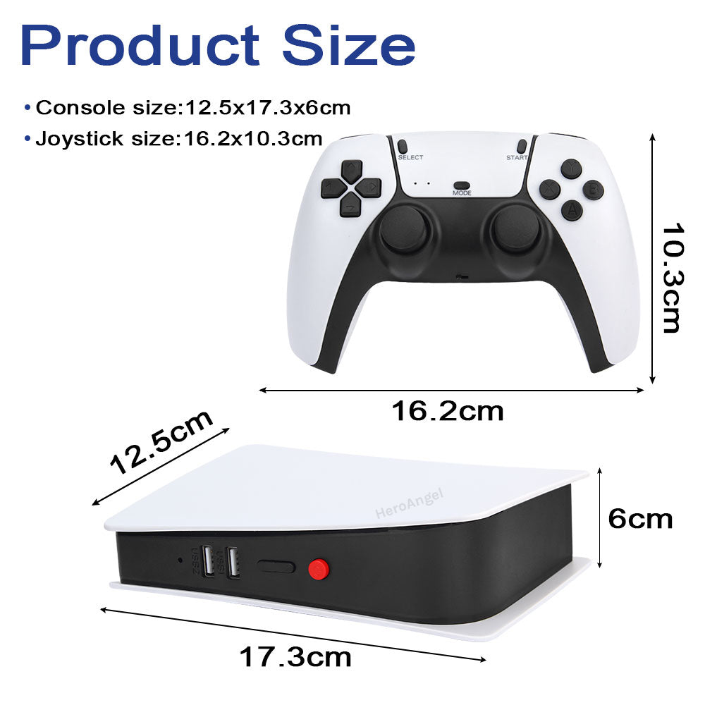 4K Retro M5 Video Game Console TV-Box – Built-in 20,000 Retro Games, Two Wireless Controllers, 64GB/128GB Memory, HDMI, CPS, PS1, GBA Support Nawazia