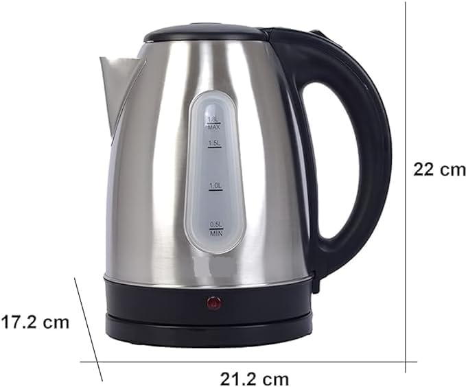Stainless Steel Kettle | Efficient & Safe 1.8L Electric Water Boiler for Kitchen Nawazia