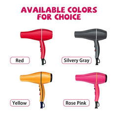 2000W Professional Infrared Hairdryer - Commercial Red Electric Blow Dryer, 110V/240V, Fast & Efficient Styling Nawazia