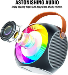 All-In-One Karaoke Machine | Bluetooth Speaker with UHF Wireless Microphones & LED Disco Ball Lights Nawazia