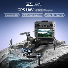 Z104 Drone with 4.5" Screen Remote. Professional GPS aerial photography drone with balance armor style. For kids & adults