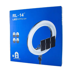 14-Inch Selfie Ring Light & Tripod – Adjustable Lighting with 3 Phone Holders Nawazia