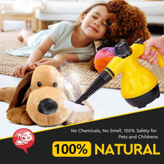 Powerful Pressurized Handheld Steam Cleaner - 9-Piece Kit for Multi-Surface Cleaning: Kitchen, Bathroom, Car, Windows, and Tough Grime Removal Nawazia