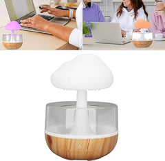 Rain Cloud Humidifier | 450ml Mini Cool Mist Humidifier with 7 LED Lights | USB Personal Desktop Humidifier Nawazia