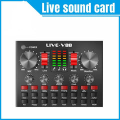 V88 Live Sound Card Mixer – Compact USB Audio Mixer with Built-In Effects for Mobile Streaming Nawazia