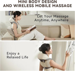 Wireless Back Muscle Relaxing Massage Pillow – Portable Neck, Shoulder, and Back Massager for Pain Relief Nawazia