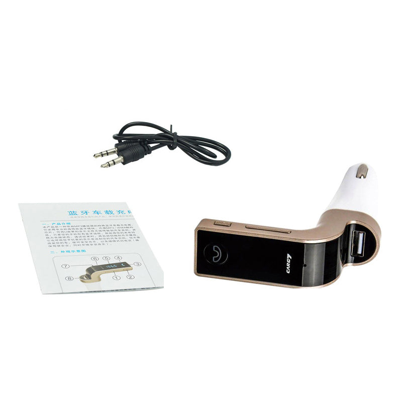 Car G7 LCD Bluetooth Car Charger FM Kit | MP3 Transmitter & Hands-Free Calling | (Multi) Nawazia