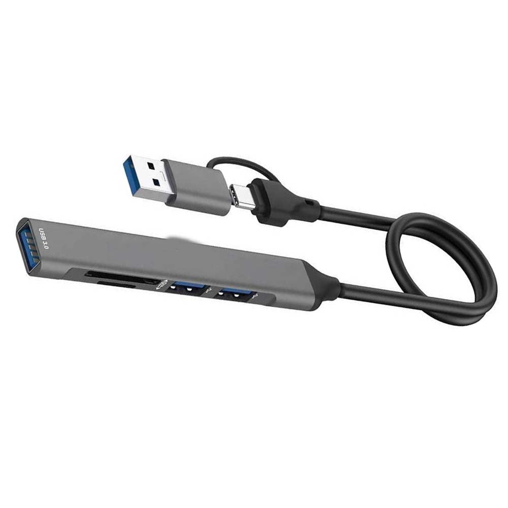 Type-C USB-A 5-in-2 Hub – USB 3.0 and USB 2.0 Connectivity for Efficient Device Management Nawazia