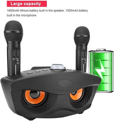 Wireless Bluetooth Speaker with Dual Microphone Set | Portable Karaoke System for Home, Parties & Events Nawazia