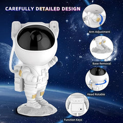 Astronaut Galaxy Star Projector Night Light | Starry Nebula Ceiling LED Lamp with Timer & Remote Nawazia