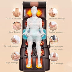 Full Body Massage Mat with Heat – 10 Vibrating Motors for Neck, Back, Waist, and Spine Relief | Vibration, Kneading, and Heat Therapy Nawazia