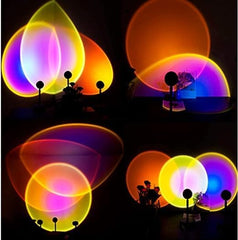 180° Rotatable USB Rechargeable Sunset Light Projector | Relaxing LED Night Light for Kids & Adults Nawazia