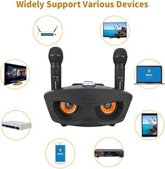 Wireless Bluetooth Speaker with Dual Microphone Set | Portable Karaoke System for Home, Parties & Events Nawazia