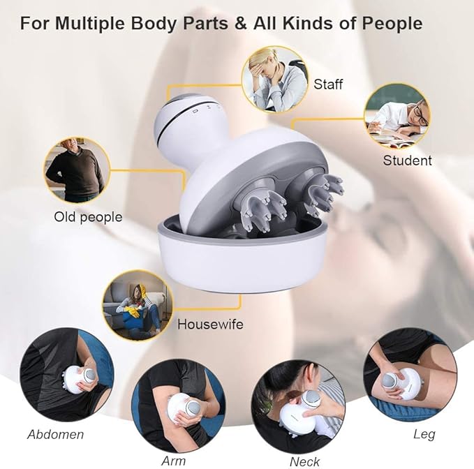 Smart 4D Head Massager | Electric Scalp Massager with 4 Heads & 84 Nodes | Hair Growth & Stress Relief Nawazia