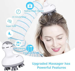 Smart 4D Head Massager | Electric Scalp Massager with 4 Heads & 84 Nodes | Hair Growth & Stress Relief Nawazia