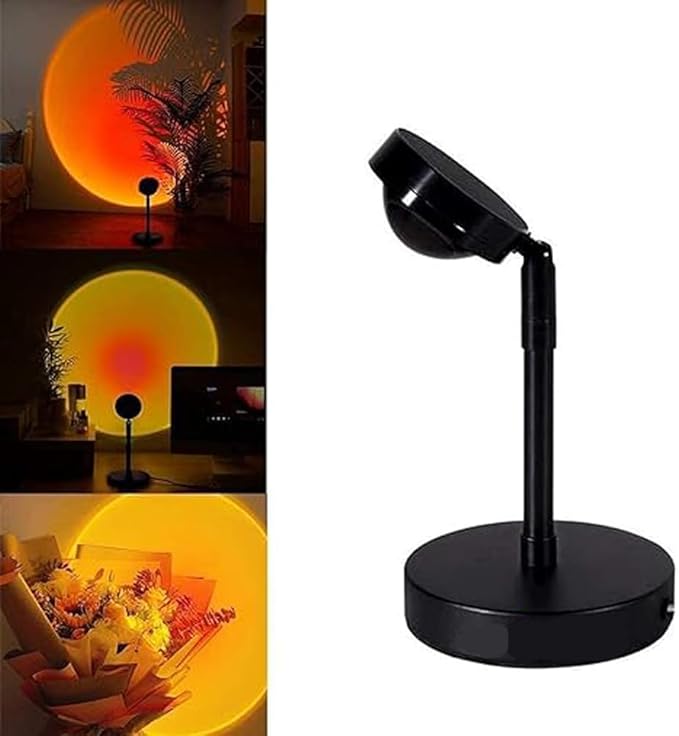 180° Rotatable USB Rechargeable Sunset Light Projector | Relaxing LED Night Light for Kids & Adults Nawazia
