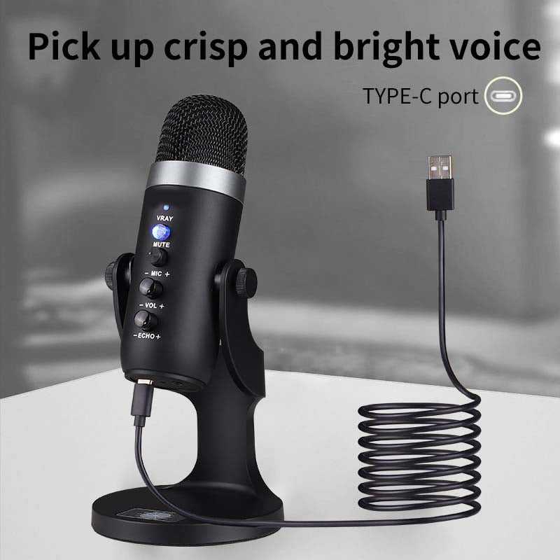 Mc-PW8 Professional USB Microphone – Condenser Desktop Microphone for Gaming, Streaming, Podcasting & Recording Nawazia