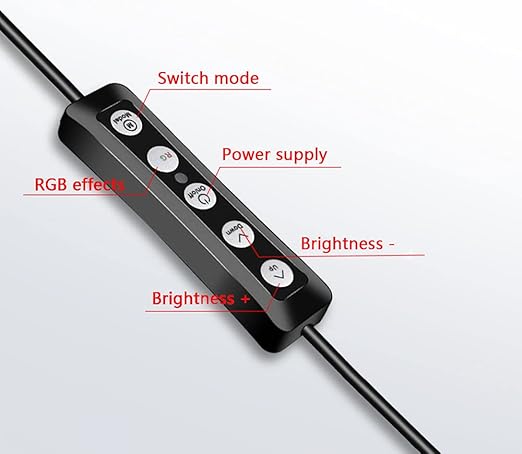 MJ33 RGB LED Soft Ring Light | 26CM Adjustable Ring Light with Phone Holder | Perfect for Video Recording & Live Streaming Nawazia