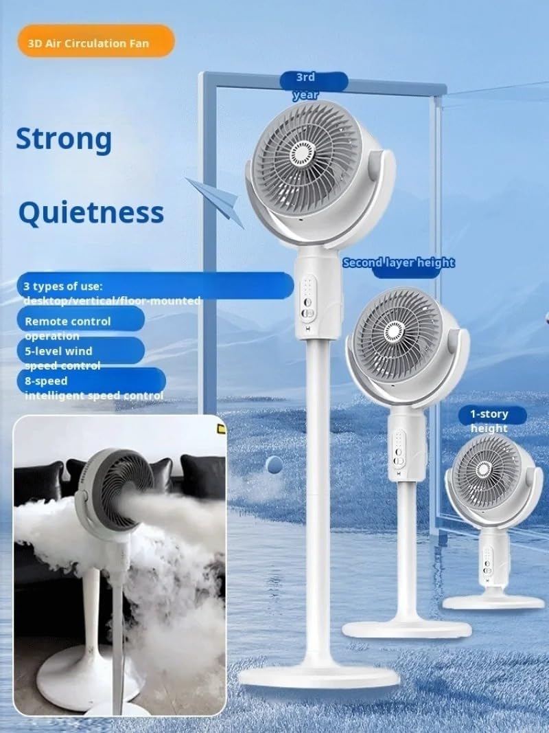Home Smart Electric Air Cooling Fan – Quiet, Portable Air Circulation System with Remote Control Nawazia