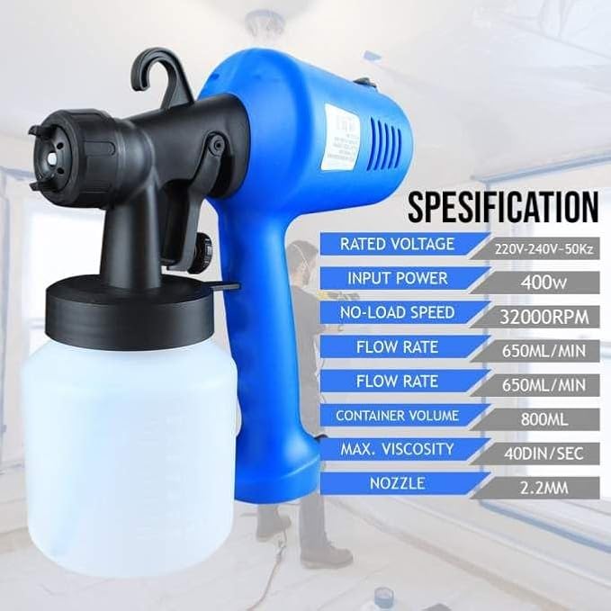 400W Electric Paint Sprayer Gun | Airbrush Spray Gun for Precise Home Painting Nawazia