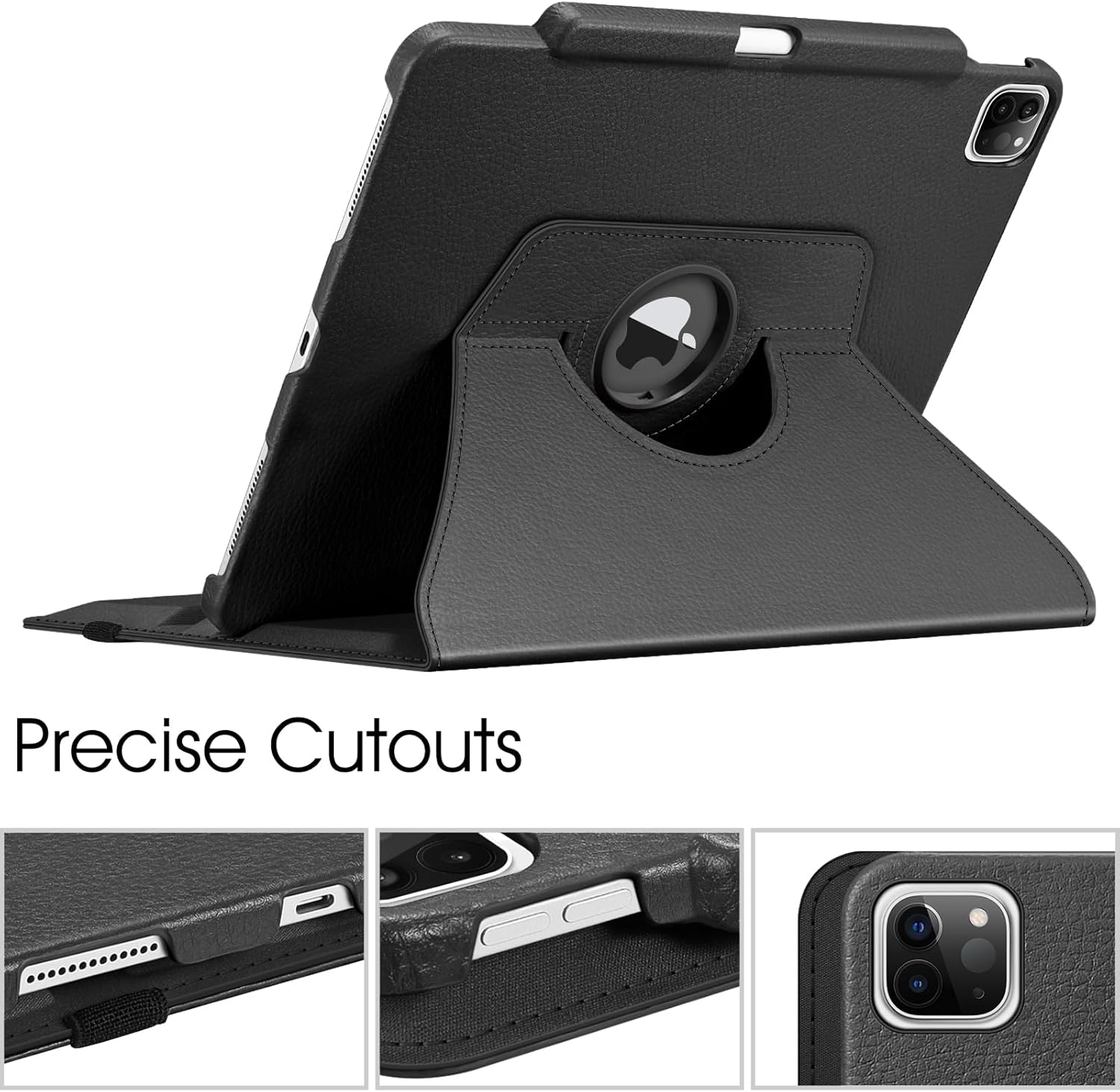 iPad Pro 12.9" (2018-2022) Protective Case with 360° Rotating Stand and Pencil Slot