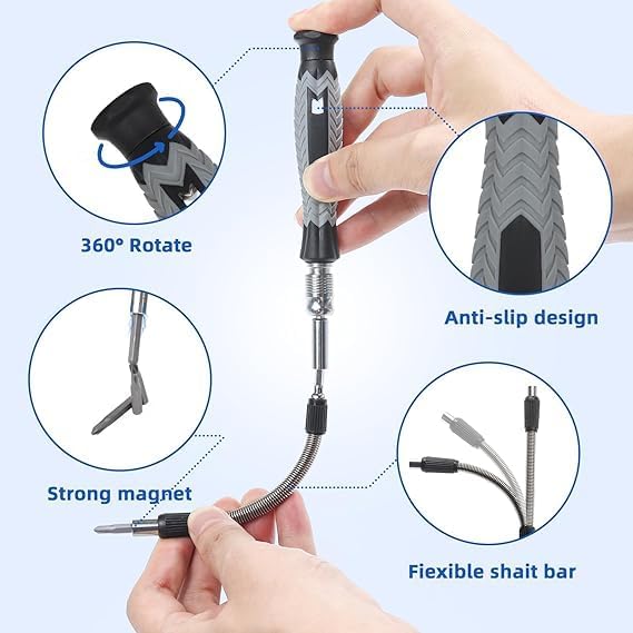 Mini Magnetic Screwdriver Set – Portable Cylinder Tool Kit for DIY Repairs of Glasses, Phones, Laptops, and Electronics Nawazia