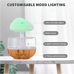 Rain Cloud Night Light Humidifier & Essential Oil Diffuser | 380ML 7-Color Aromatherapy Diffuser