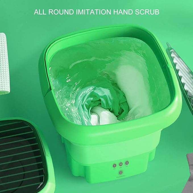 Portable Washing Machine | Mini Foldable Washer & Dryer Combo with Soft Spin Dry Nawazia