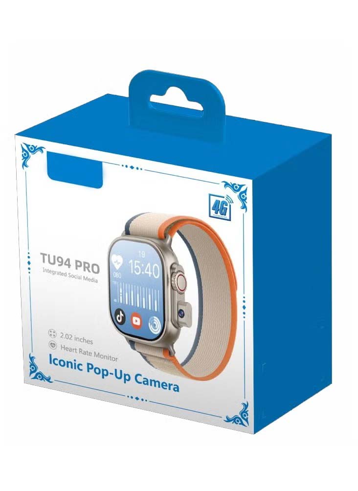 Oteeto TU94 Pro Smart Watch | 2.02" Display, Pop-Up Camera & SIM Slot | Fitness Tracker & Communication Device | Stylish & Innovative Design Nawazia