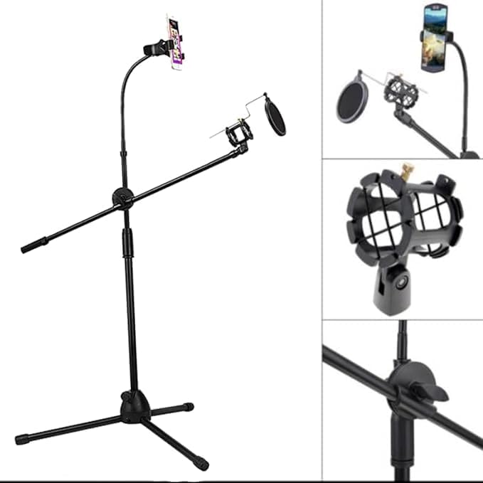 SJ-10 Tripod Microphone Stand | Durable & Adjustable Stand for Studio & Stage Nawazia
