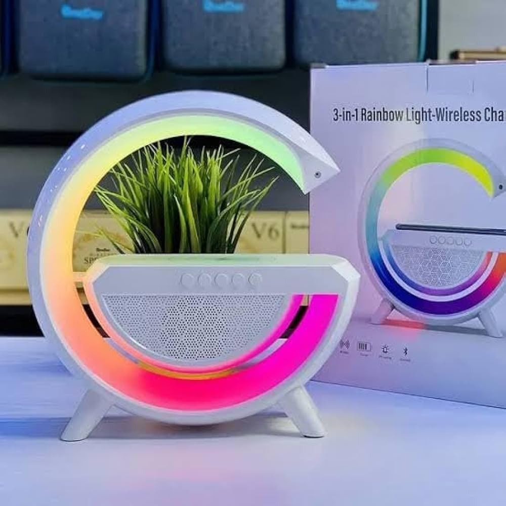 3-in-1 Night LED Desk Lamp | Bluetooth Speaker & 15W Wireless Charger | Multi-Functional Smart Lamp Nawazia