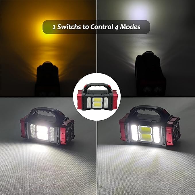 Solar Lantern Flashlight – USB Rechargeable, 4 Modes, Waterproof Emergency Light for Camping & Power Outages Nawazia