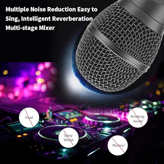 Wireless Bluetooth Speaker with Dual Microphone Set | Portable Karaoke System for Home, Parties & Events Nawazia