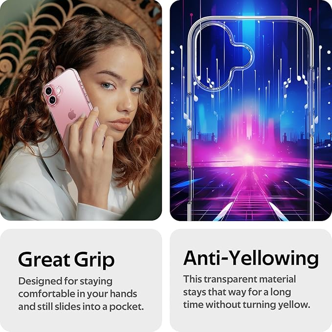 Ultra Slim Flexible TPU Phone Case – Scratch-Resistant Silicone Cover for iPhone 16 Series (16, 16 Plus, 16 Pro, 16 Pro Max) with Free Screen Protector Nawazia